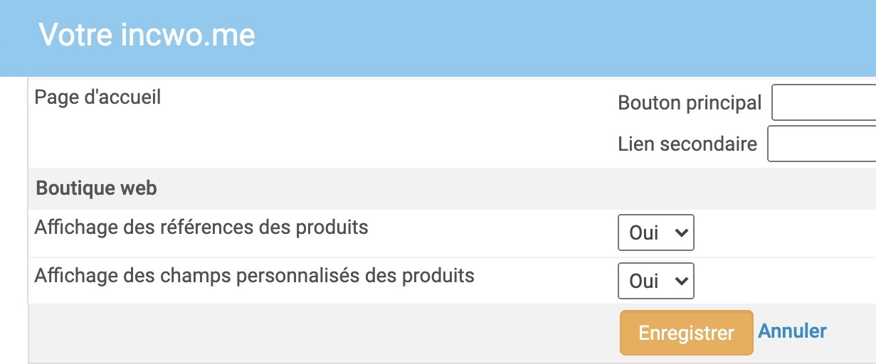 Des commandes avec options sur vos boutiques privées
