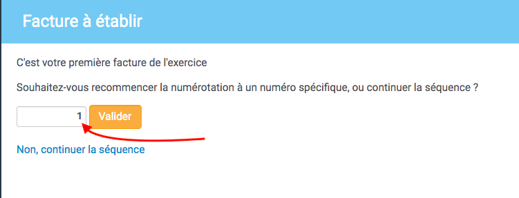 choisir l'index de la première facture