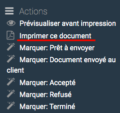 Imprimer un devis