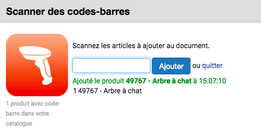 Scan de codes barres