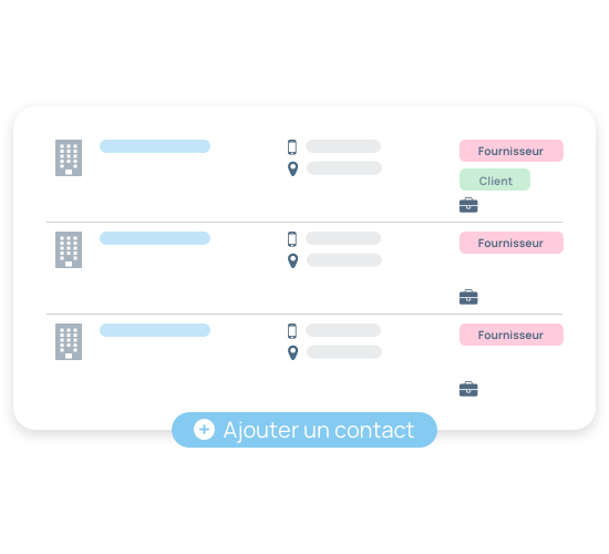 Gestion des contacts fournisseurs et clients