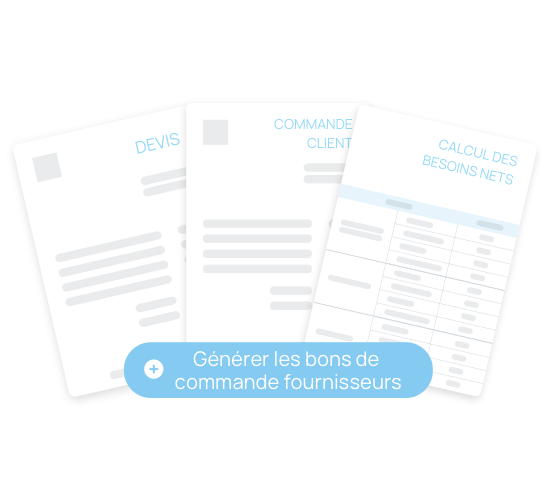 Génération automatique des bons de commandes fournisseurs