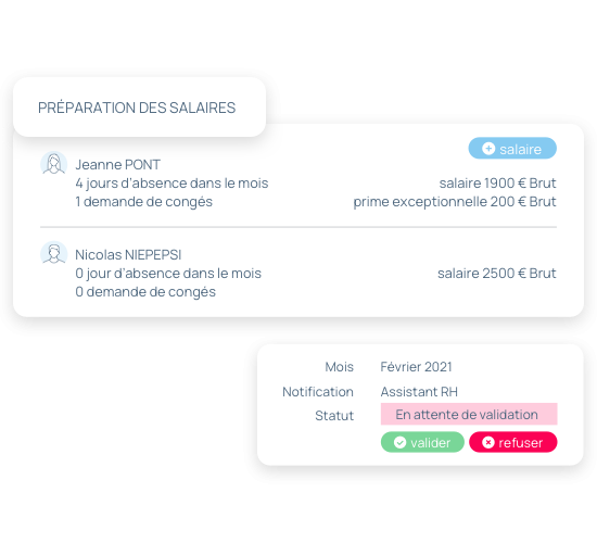 Préparation des salaires